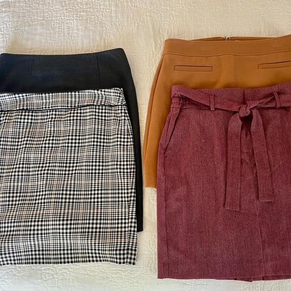 LOFT Dresses & Skirts - LOFT Black, Houndstooth, Tan & Burgundy Pencil Skirt Set